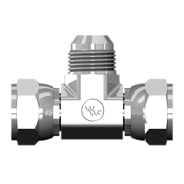 World Wide Fittings Female JIC Swivel to Female JIC Swivel to Male JIC Branch Tee 6603X04X04X04 - main